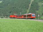 zillertalbahn Diesellok D16 mit eine k�rze Zug zwischen Zell am Ziller und Erlach - 08-06-2010