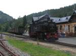 Zittauer Schmalspurbahnen 99 758 auf Bahnhof Kurort Oybin am 12-7-2007.