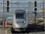 Einfahrt eines TGV POS am 27.12.09 in den Hauptbahnhof von ...