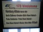 Zuglaufschild vom EC 173   ...