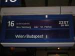 Anzeiger EN 469 Orient-Express [Frankfurt (Main) Hbf - Budapest-Keleti pu] ...