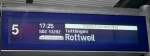 Zugzielanzeiger f�r Sdz bzw. DPE 13292 (Donaueschingen-Rottweil) in Donaueschingen 2.1.10 ...