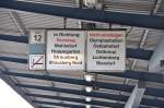 Berlin, 18.07.2010, Zugzielanzeiger f�r die S-Bahnlinie S5 im S+U-Bahnhof Wuhletal ...