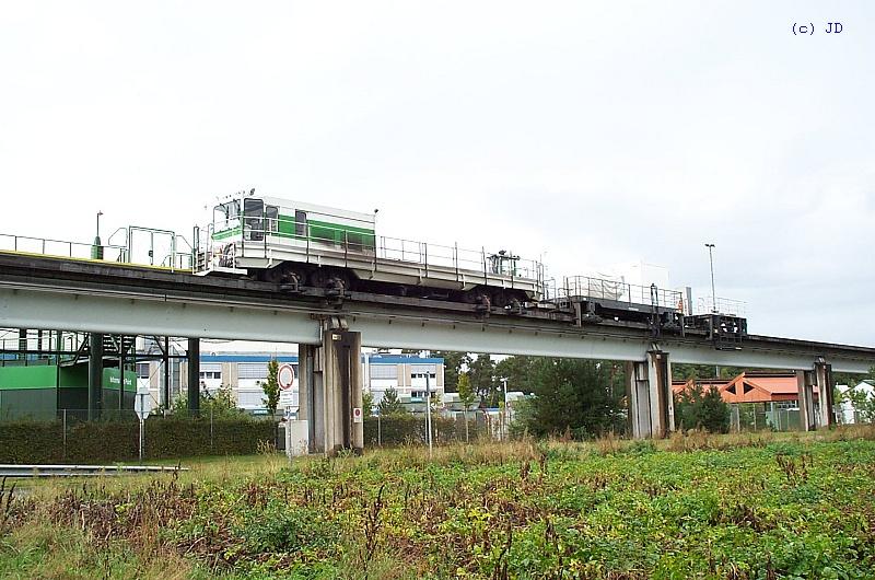 and here the work vehicle route of the Trans-Rapid test
