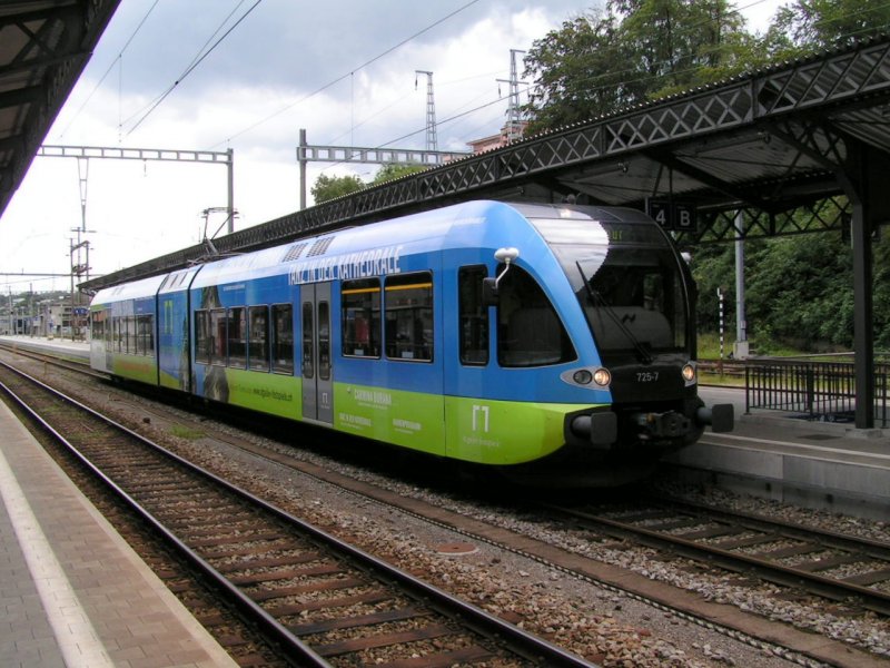 Triebwagen 725-7 aufgenommen in Rorschach am 21.08.06. (Thurbo?)