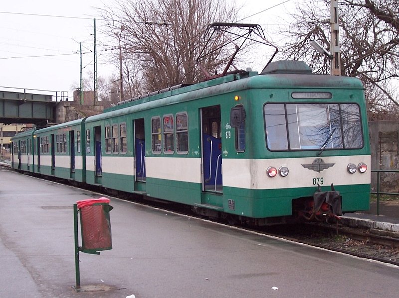 Triebzug 879 am 20.01.2007 in der Endstation Budapest-Rackeve, Line Rackeve - Vagohid.