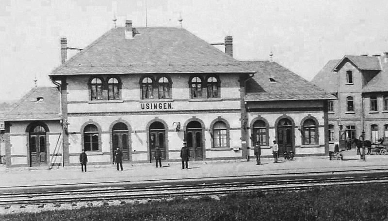 Bahnhof Usingen from the West (1900), as seen in the