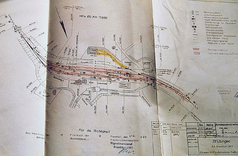 Station map Usingen, 1 Half of the 1980s. (automatically translated,