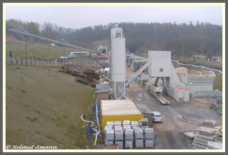 Blick auf die Baustelle des neuen Schl�chterner Tunnels am 15.11.2008