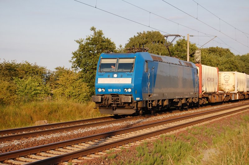 185511-3 former logistics TX on 24/06/2009 at just before crossing