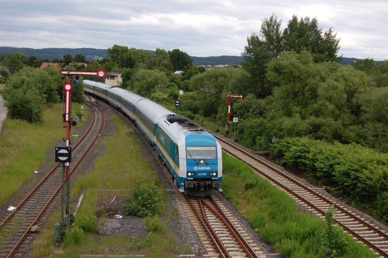 223 067 mit ALX am 31.05.2009 in Nabburg. Zu beachten