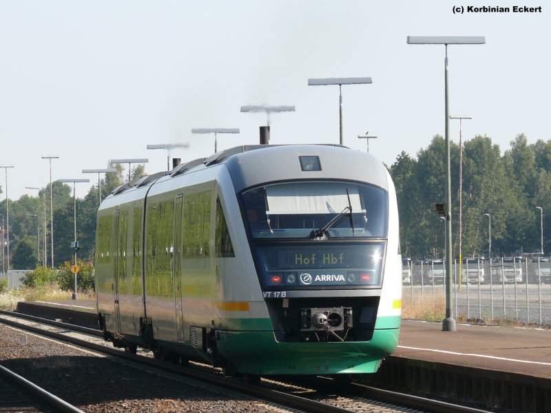 Exit of the VBG to Hof Hbf in Wiesau (Oberpf),