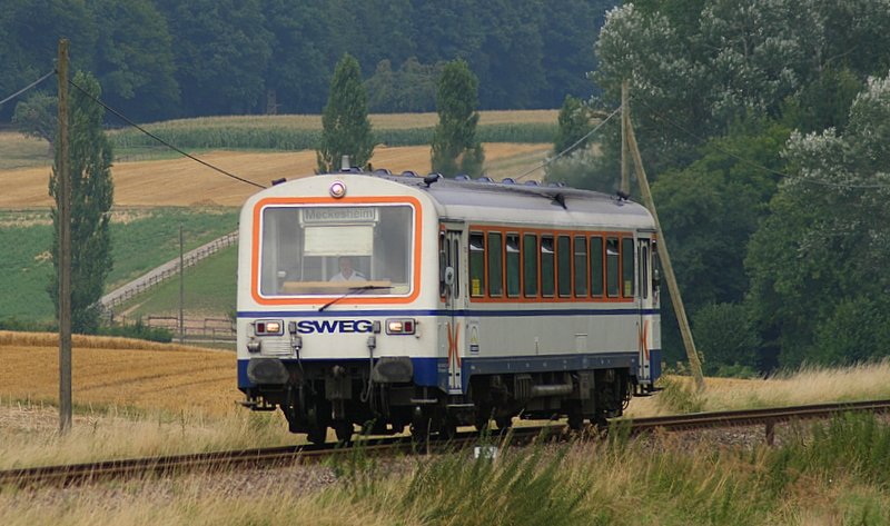 VT 120 am 03. August 08 zwischen Waibstadt und Neckarbischofsheim.