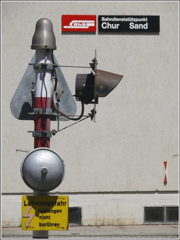 Warnblinkanlage beim Depot Sand in Chur. (19.07.2009)