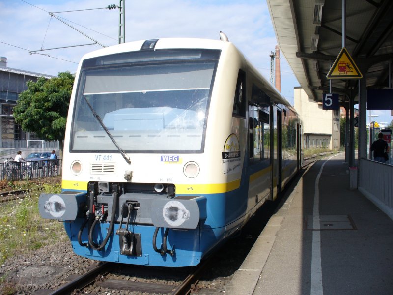VT 411 of the path in Schorndorf. (automatically translated, Powered