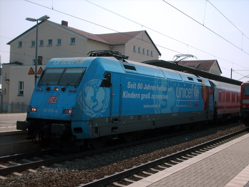 Am 22.05.2007 diente 101 016-4 60 Jahre Unicef auf der