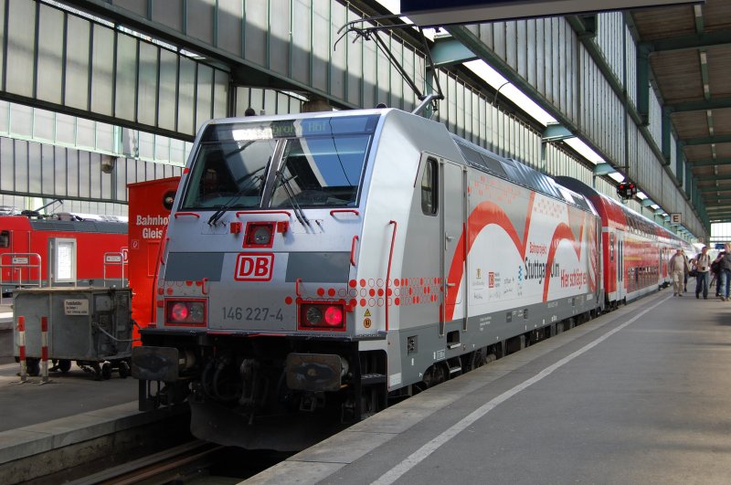 Als eine der neuesten Werbeloks der DB am 25.7.2009 im