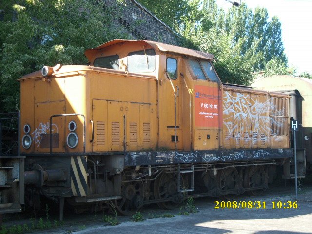 Formerly, the V60 works locomotive No. 10 on 31.08.2008 in