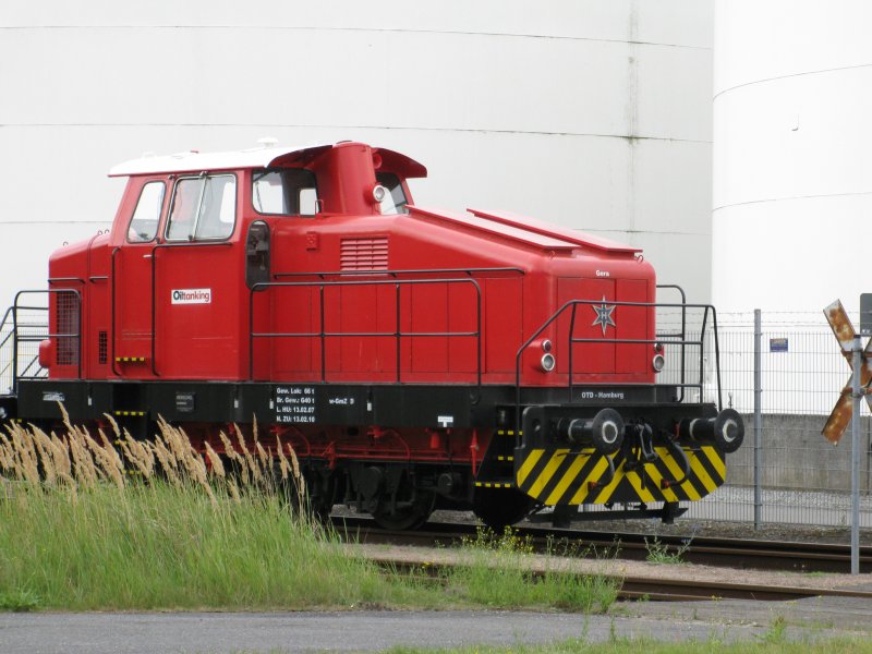 Henschel locomotive in Hamburg, Hohe Schaar, tank farms Oiltanking. Thyssen
