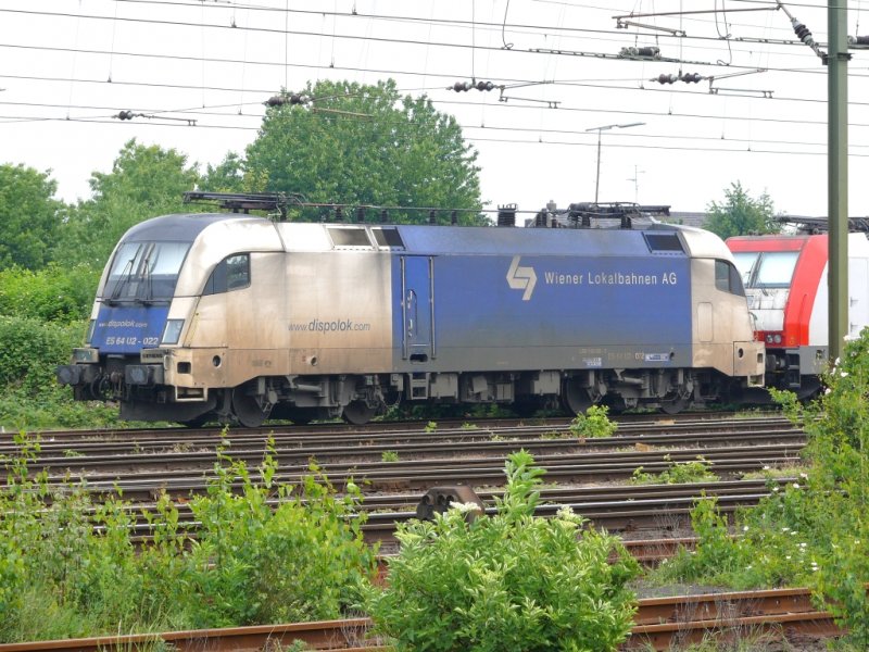 ES 64 U2-022 abgestellt in Emmerich am 21.5.2009 