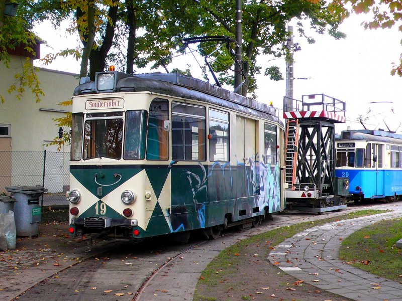 Arbeitswagen Gotha Nr. 19 beim Depot.
Aufnahmedatum 07.10.08 