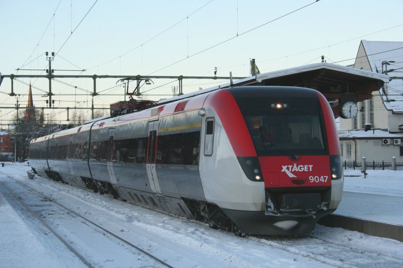 XT�get X52 9047 steht abfahrbereit in Richtung S�den.
Sundsvall C,23.12.2008. 
