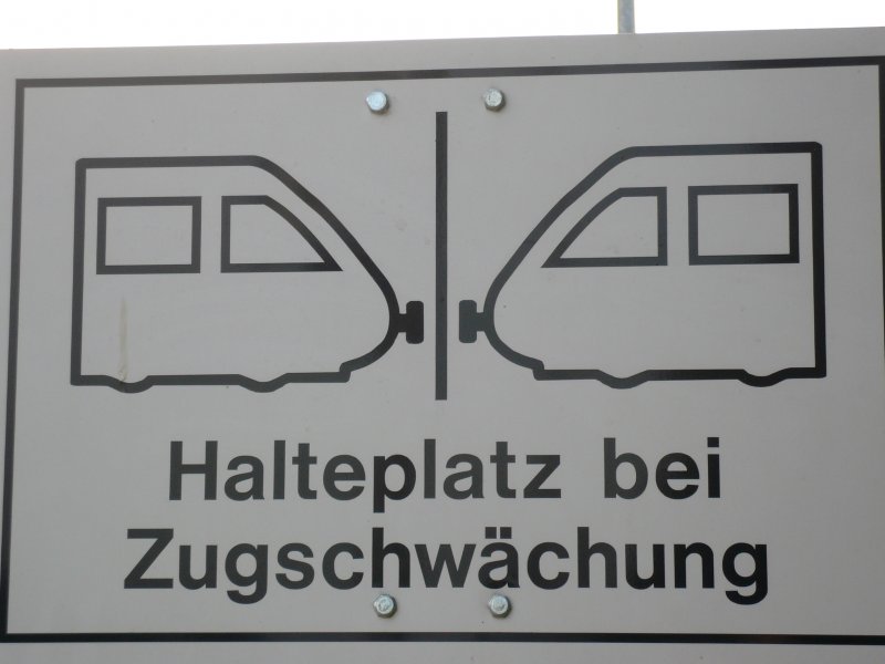 Schild im Bahnhof Zinnowitz  