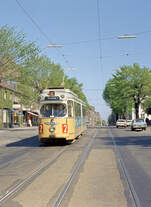 København / Kopenhagen Københavns Sporveje SL 2 (DÜWAG/Kiepe-GT6 887) Frederiksberg, Godthåbsvej / Fuglebakkevej / Tesdorpfsvej am 25.