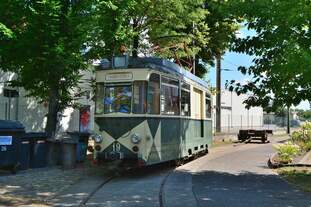 Der Arbeitswagen Tw19 Baujahr 1965 ist der jüngste Wagen im Bestand der Woltersdorfer Straßenbahn.