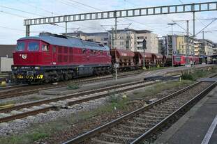 Ausfahrt von 233 373-0 der TrainLog GmbH in Richtung Radolfzell.