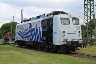 Lokomotion 139 260-4 präsentiert sich bei den Einheitsloktagen im DB Museum in Koblenz-Lützel.