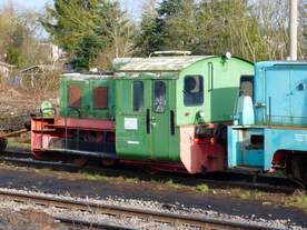 LKM N 4b ehemals Getreidewirtschaft Rudolstadt auf dem Gelände der Anschlußbahn Nordhausen am 24.02.2024.