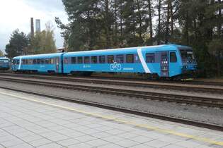 Die rekonstruierte Baureihe 628, 845 120 abgestellt in Česk Lpa im Oktober 2025