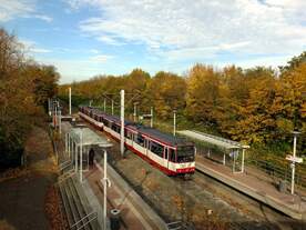 DVG Tw 4718  Linie U79, Duisburg-Meiderich Bf  Düsseldorf, Lohausen  05.11.2025