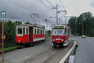 Im Jahr 2005 ging es noch meterspurig von Liberec nach Jablonec.