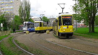Straenbahn Stettin (Szczecin), Schleife Pomorzany (25.04.2018)