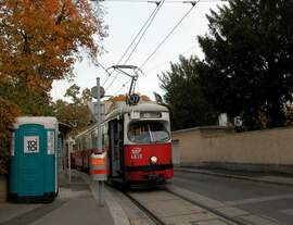 Wien Wiener Linien SL 37 (E1 4839 (SGP 1975)) XIX, Döbling, Heiligenstadt, Geweygasse / Hohe Warte am 22.