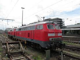 DB 218 474-5 rests at Hannover Hbf in June 2012.