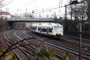 Anfang Februar 2013 entgleiste im Freudenstädter HBF der OSB-Triebwagen VT 523  Lautenbach .