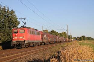 140 858-2 DB mit gemischtem Güterzug bei Woltorf am 30.08.2016