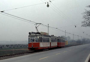 Wien Wiener Stadtwerke-Verkehrsbetriebe (WVB) SL 331 (F 734 (SGP 1964)) XXI, Floridsdorf, Großjedlersdorf, Brünner Straße am 1.