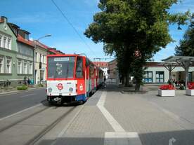 Strausberg Strausberger Eisenbahn GmbH SL 89 (KT4D5 23) August-Bebel-Straße / Endhaltestelle Lustgarten am 24.