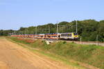 Belgin  Lok 1311 von Lineas, mit ein Autozug in Franire  22/8/2024