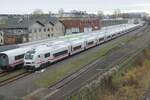Die Versuchszge von dem neuen ICE L abgestellt im Bahnhof Berlin Warschauer Strae im November 2025.