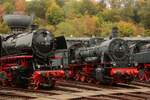 044 377-0 & 55 3345 im Eisenbahnmuseum Bochum Dahlhausen, Oktober 2025.