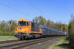 KSW 43 mit einem G�terzug in Ratingen Lintorf, 7.