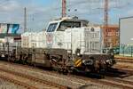 4185 044-9 Verkehrsgesellschaft Landkreis Osnabr�ck Northrail DE18 mit Aluzug in Hilden, M�rz 2026.
