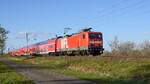 WFL 114 031 (91 80 6114 031-8 D-WFL) mit RE 9 (4463) Bremerhaven-Lehe - Osnabrück Hbf (bei Lembruch, 01.04.2026).