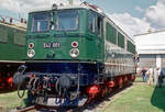 DR-Elektromuseumslok E 42 001 am 30.04.2000 bei Dampflokfest im historischen Bw.