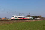ICE 4; 412 100 nördlich von Diepholz nach Osnabrück von Bremen auf der Rollbahn. 22.3.26